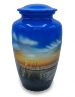 cremation urn ocean sunset design.jpg