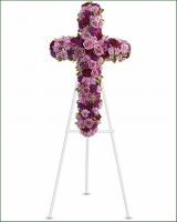 Florists_Chicago_La Salle Flowers_Purple Funeral Cross.jpg