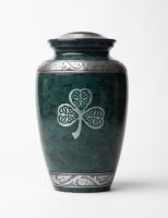 cremation urn lucky shamrock design.jpg